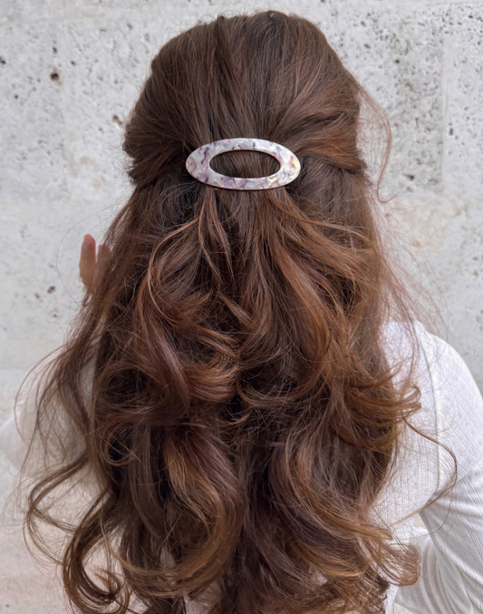 hair barrettes in pink