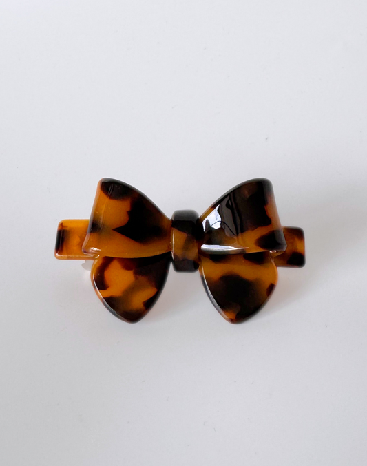tortoiseshell bow barrette