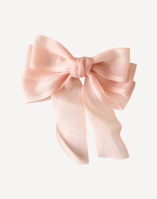 peach hair bow