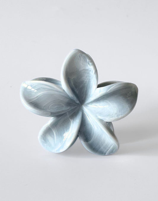blue flower hair clip