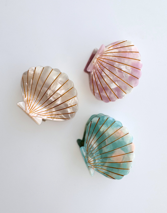 shell hair clips