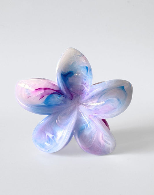 blue flower hair clip