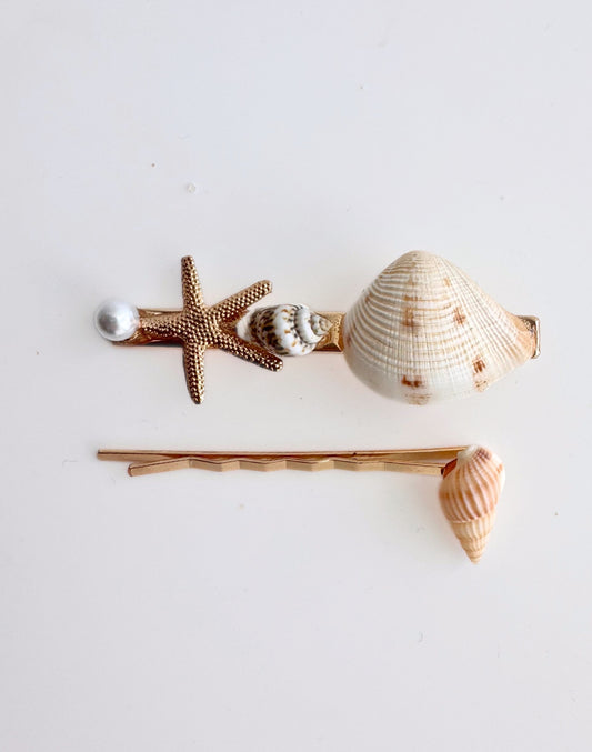 shell hair pins