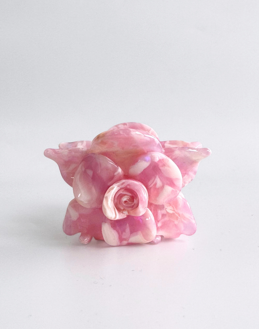 rose flower mini clip pink