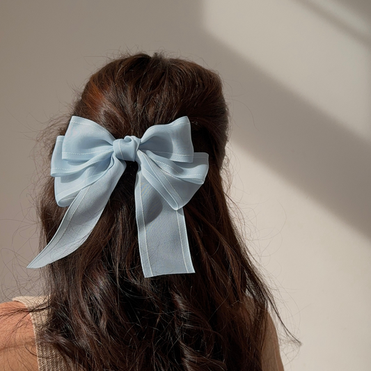 blue hair bow
