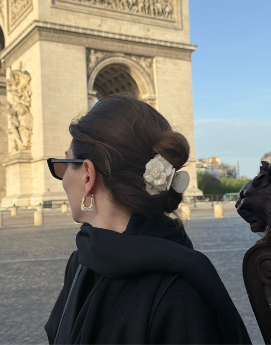 flower clip updo