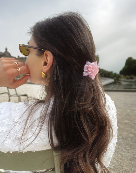 rose clip in pink