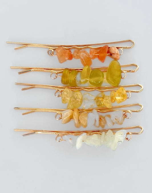 yellow hair pins