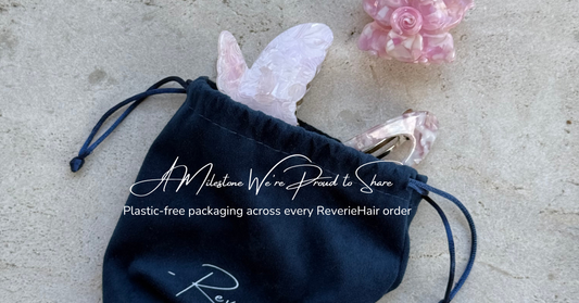 Plastic-free packaging across every ReverieHair order
