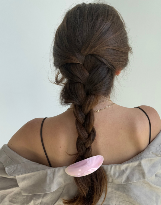 braid hairstyle with barrette