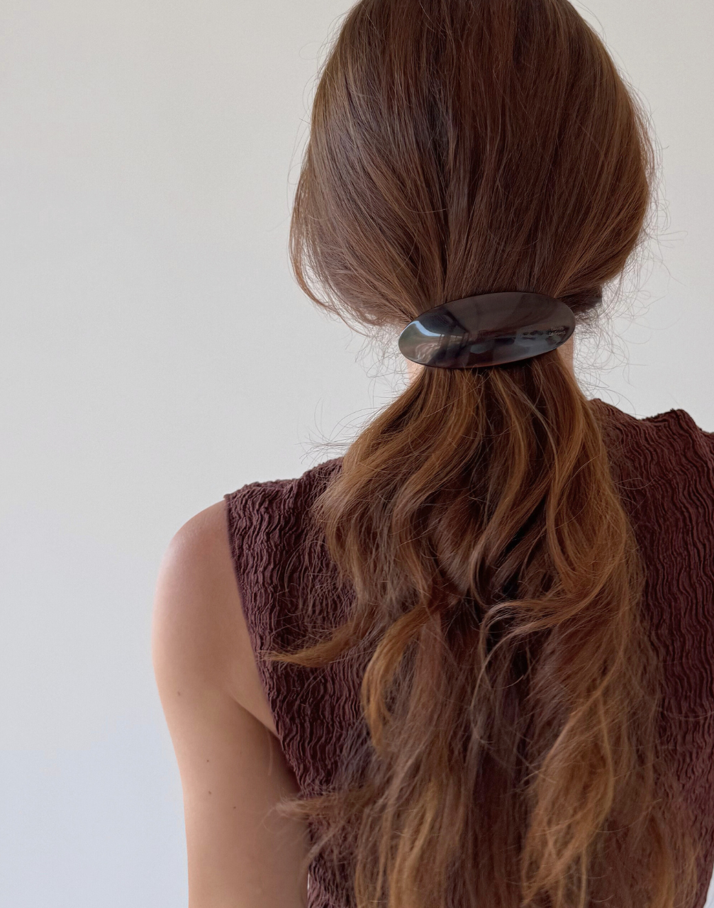 classic brown hair barrette