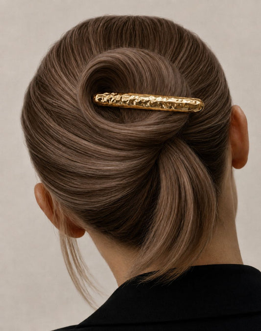 hair barrette gold hairstyle