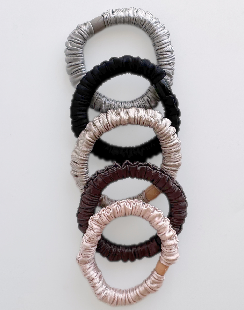 silk hair bands set of 5
