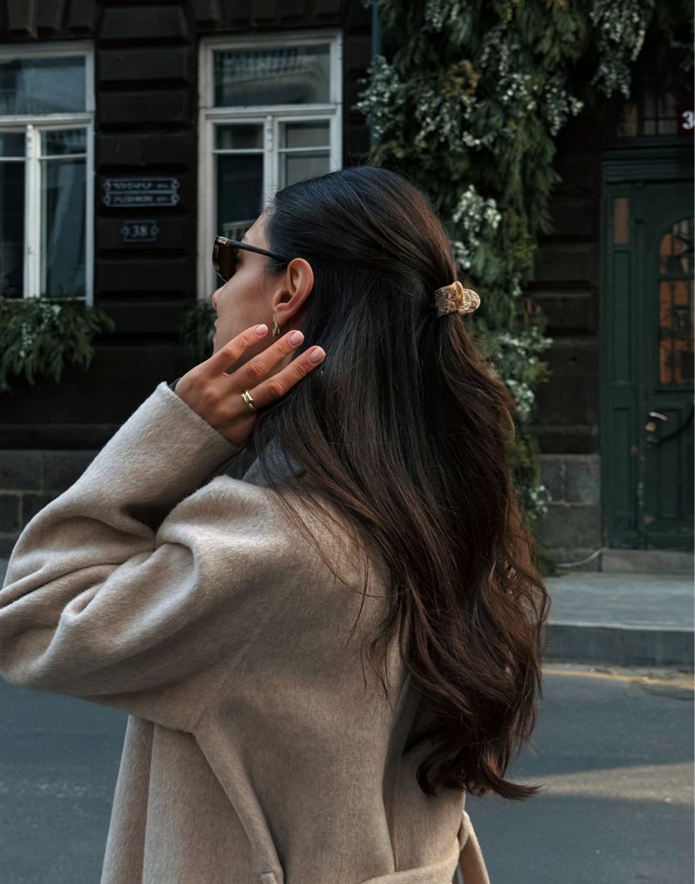 tiny hair clip hairstyle