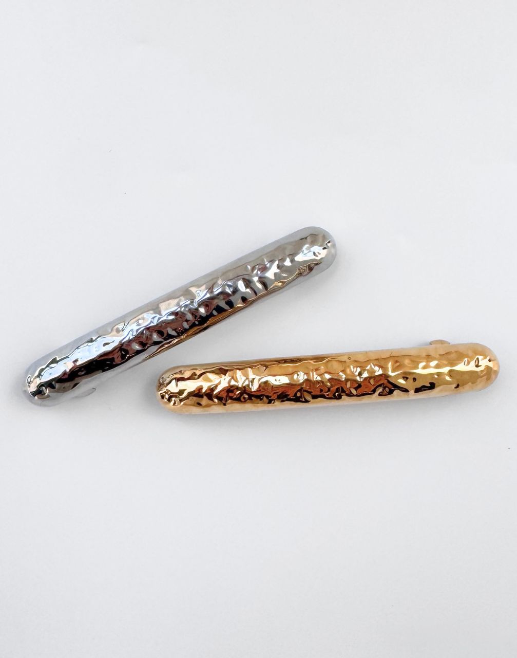 gold and silver hair barrettes