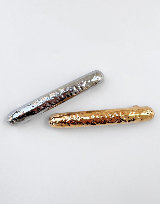 gold and silver hair barrettes