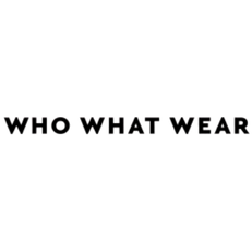 The text 'WHO WHAT WEAR' in black uppercase letters on a plain white background.