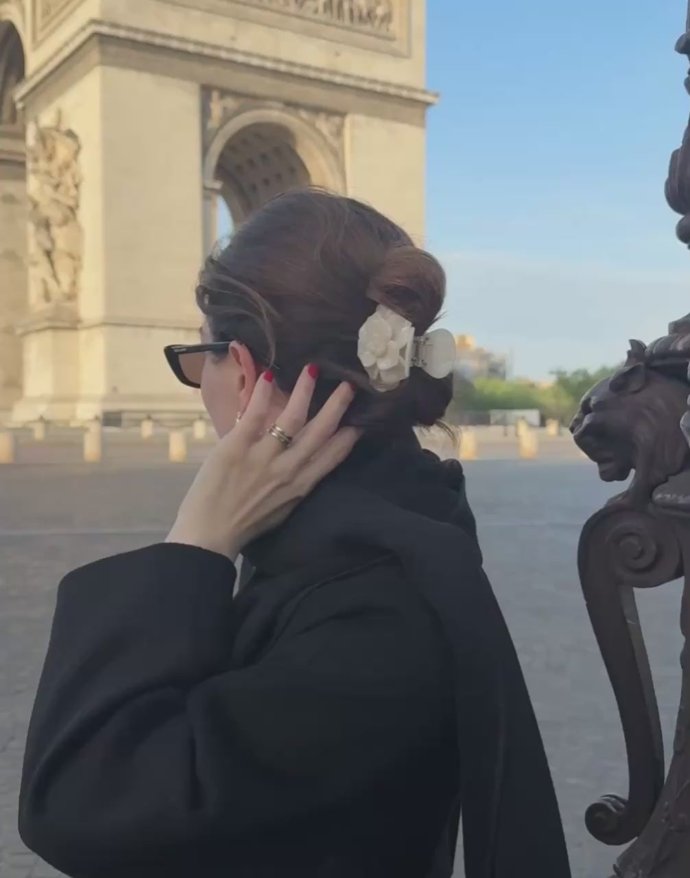 rose clip updo hairstyle