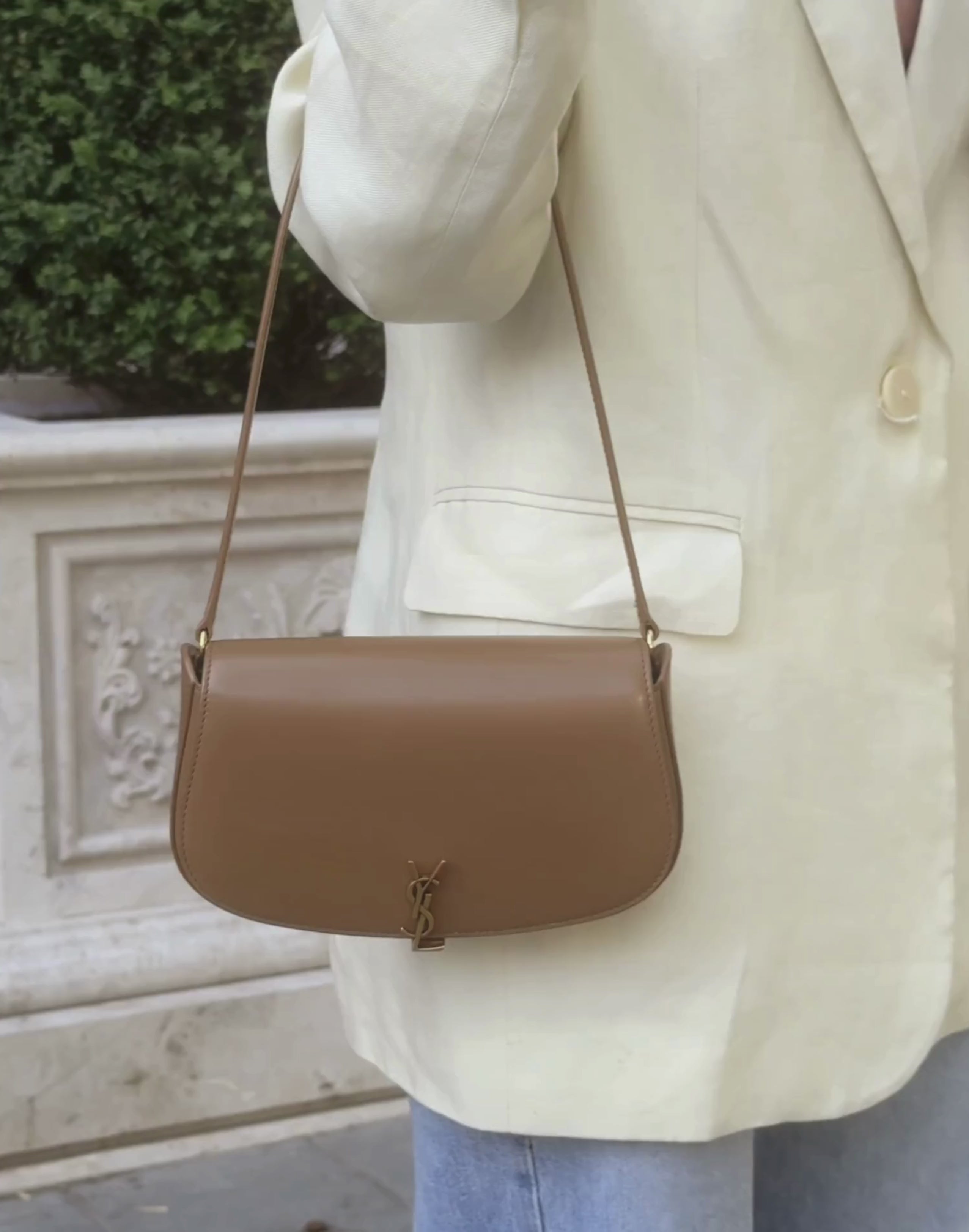 hair clip bow with ysl bag