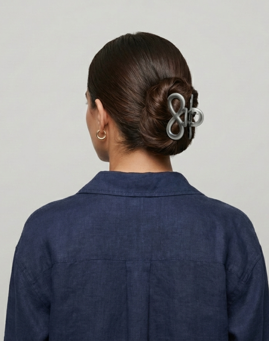 Bow Clip / Grey / Hair Clips