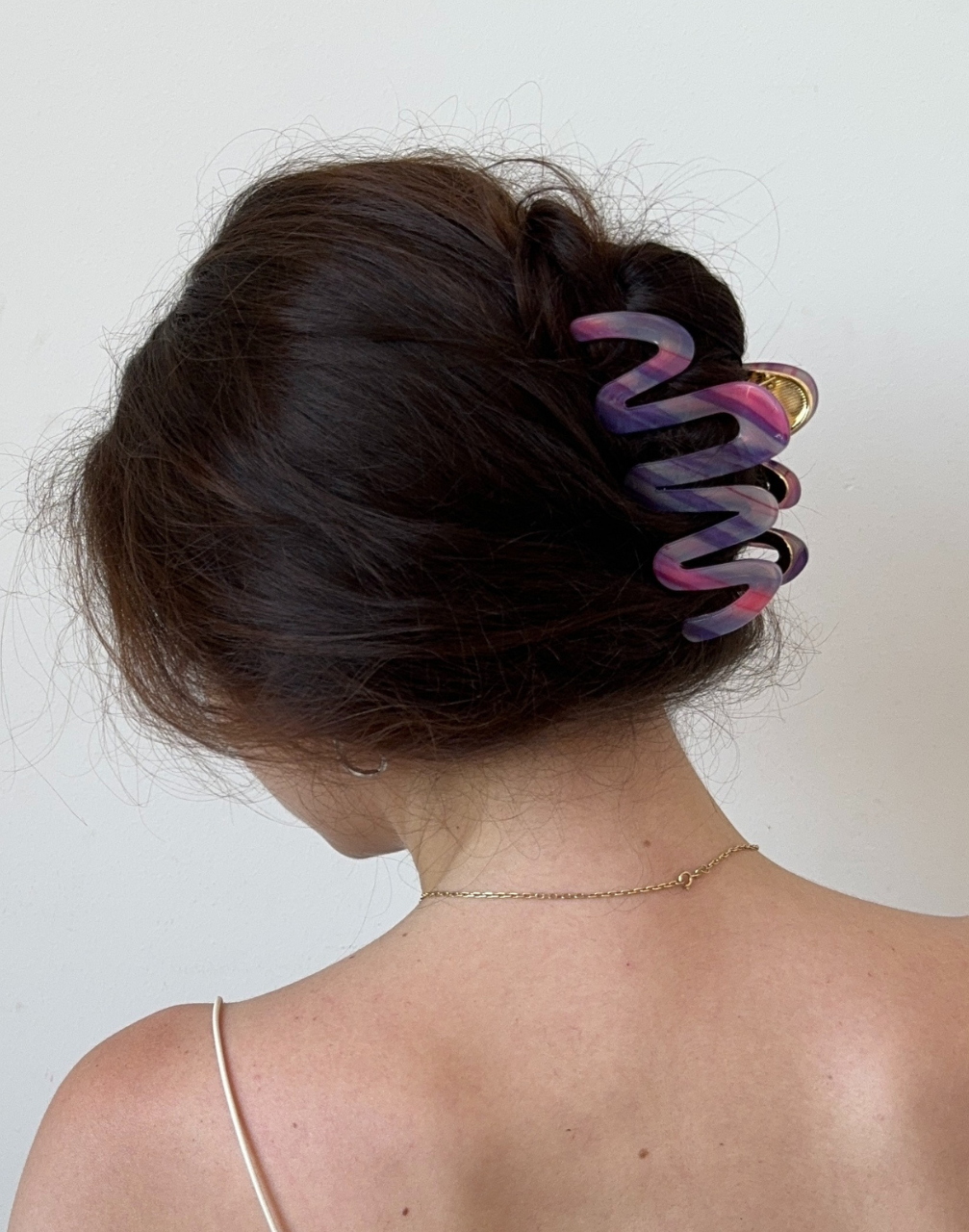 purple hair clip